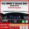 8.8" Wireless Carplay Auto Car Radio For BMW 5 Seires E60 LHD 2006-2012 CCC CIC System Android 13 GPS Multimedia Video Player FM BT