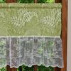 Printed Piercing Rod Short Curtain Semi-Blackout Lace Window Screen Finished Curtain Kitchen Study Partition Curtain