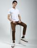 MONTE CARLO Mens Solid White Collar Neck Half Sleeve T-Shirt