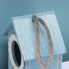Wall Mounted Wooden Bird House Handmade Weather-Resistant Bird Nest Box with Hanging Rope Decorative Bird Breeding Box