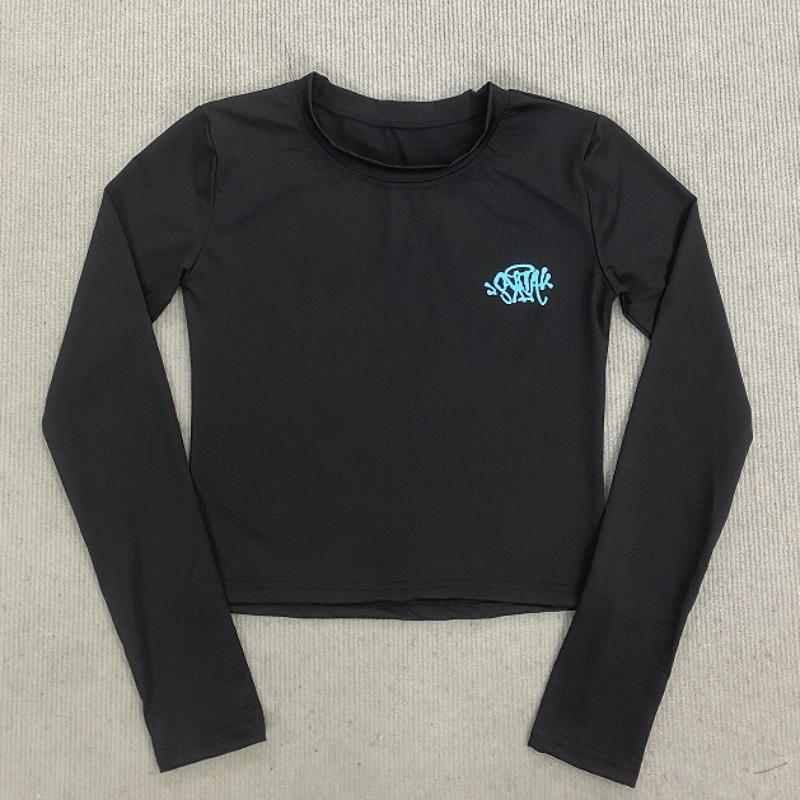 

European and American Harajuku retro personalized fashionable casual Y2K letter printed pullover round neck long sleeved top L