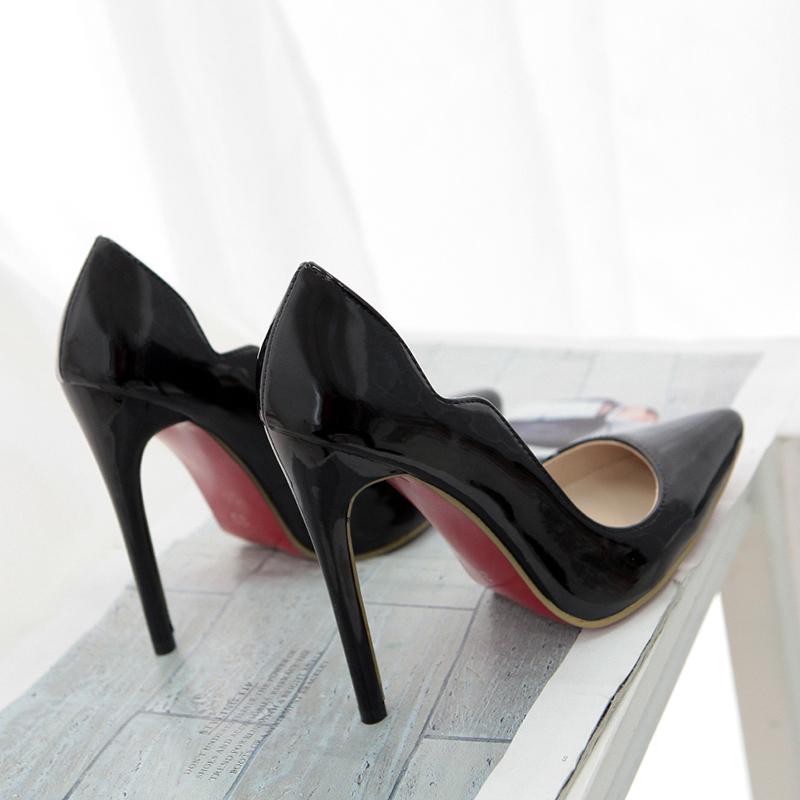 Women's high-heeled single shoes spring and summer temperament simple pointed thin heel super high heel shallow mouth large size low-top shoes