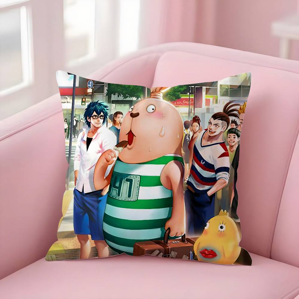 Anime U-Usavich Pillow Case Sofa Short Plush Double-sided HD Printing Room Home Office Gift Cushion Cover