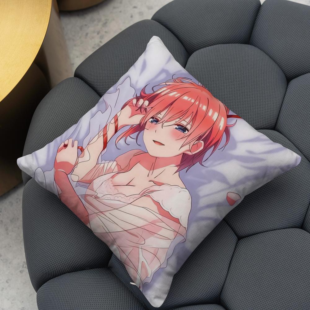 The Quintessential Quintuplets Cushion Cover 2-in-1 Reversible Plush Pillow Cover | Car/Sofa/Bed | Perfect Gift