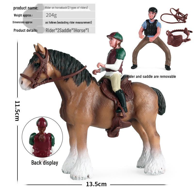 Farm Animal and Human Figures Playset with Fences: Rabbit, Sheep, Donkey, Cow - Parent-Child Simulation Toy