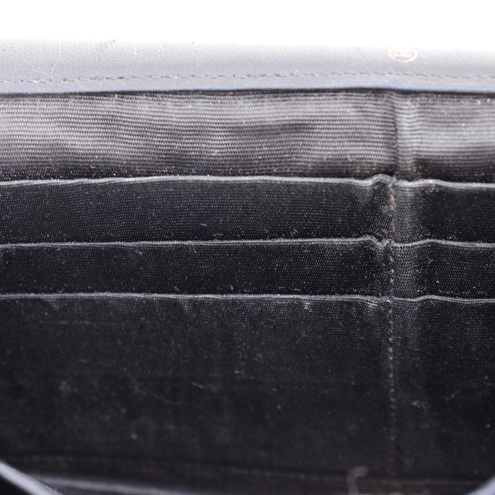 Chanel COCO Mark Purse Vintage Black Lambskin Women Used