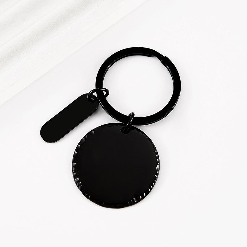 Concave Stainless Steel Keychain Blank - UV Laser Engravable Festival Gift