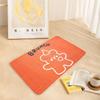Imitation cashmere cartoon absorbent floor  mat