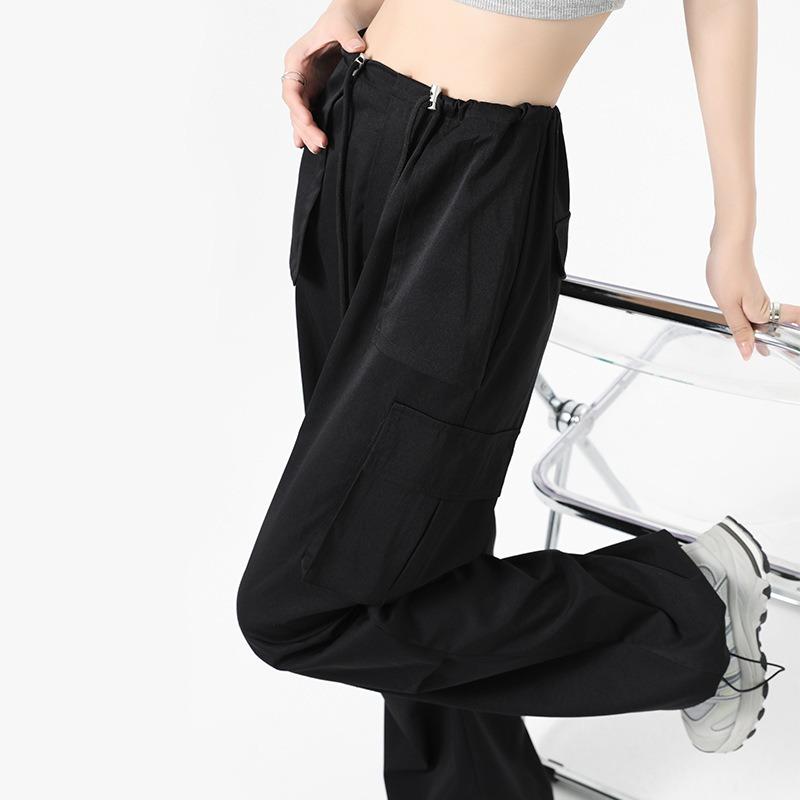 Uncle Radish Tooling Pants Summer Thin Loose Wide Leg Paratrooper Pants Light Casual Quick-Drying Sweatpants