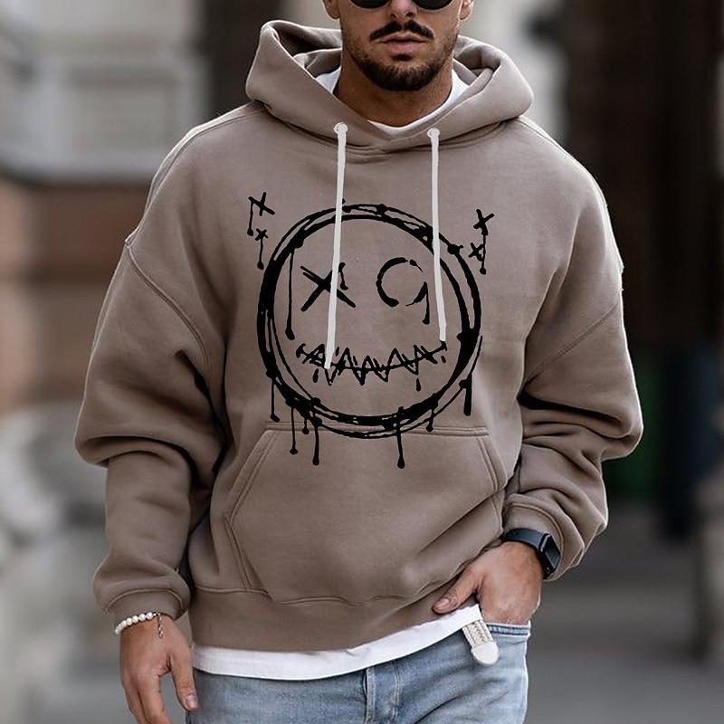 Men's Graphic Prints Hoodies Sweatshirt Designer Basic Casual Long Sleeve Hooded Daily Sports