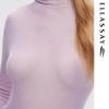 ELLASSAY Women's 99% Wool Mock Neck Knit Sweater