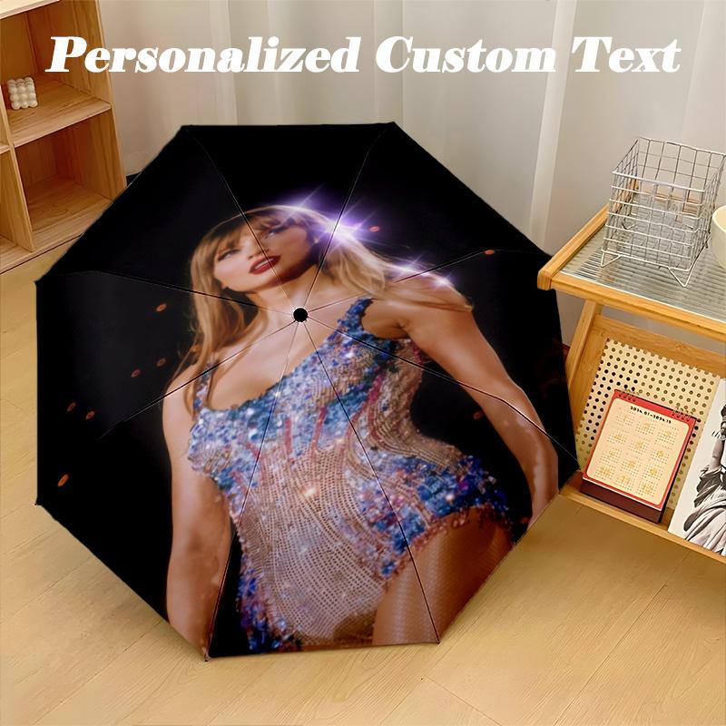 Portable Auto Folding Umbrella,Taylor Swift 8 Rib Waterproof Umbrella For Camping Commute