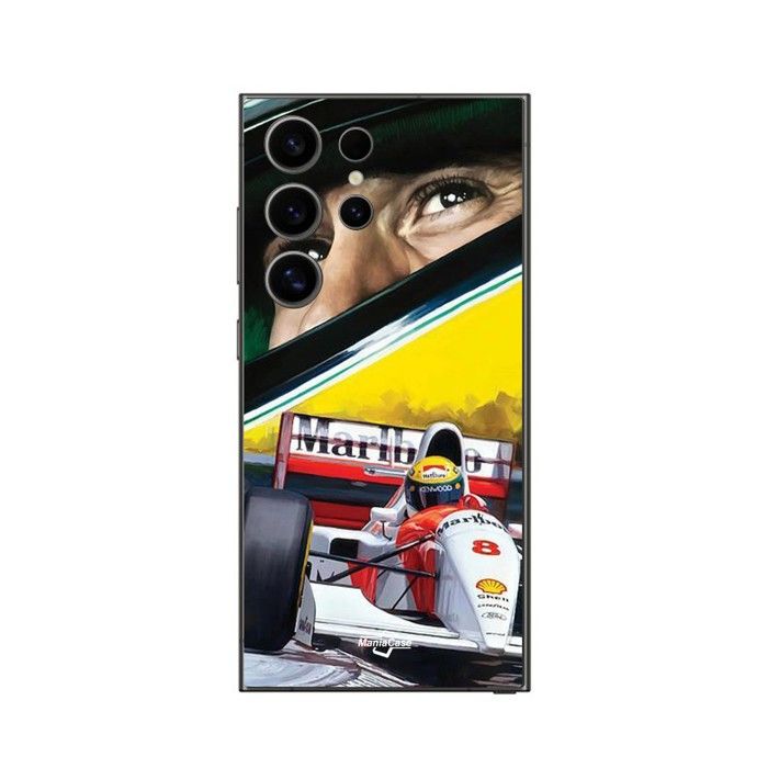 Cover per Samsung Galaxy S25 Ultra F1 Ayrton Senna McLaren Leggenda Formula 1 nero