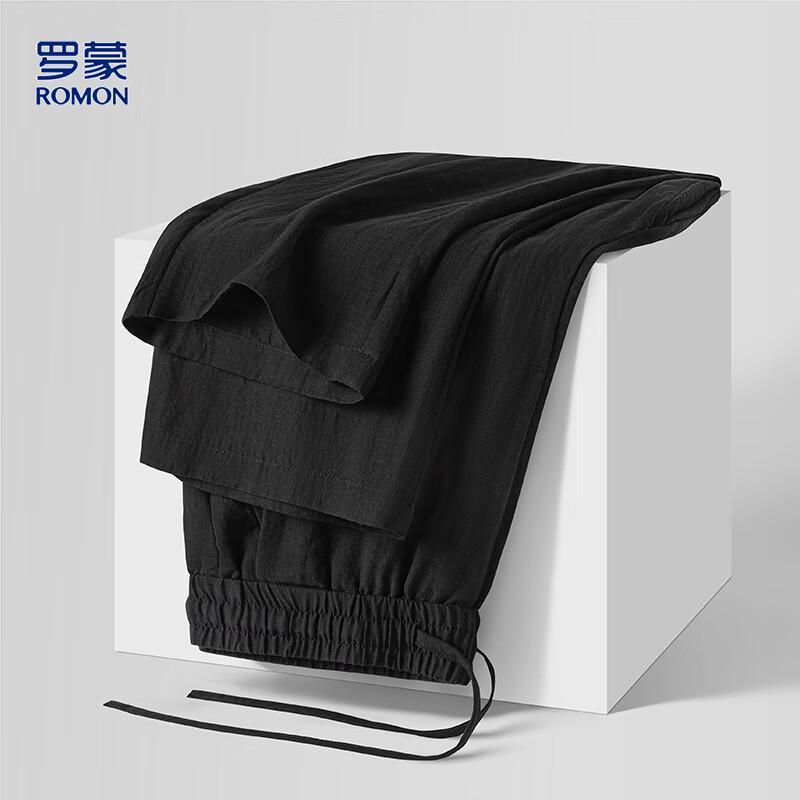 Luomeng Men s Tencel Linen Straight-Leg Casual Pants