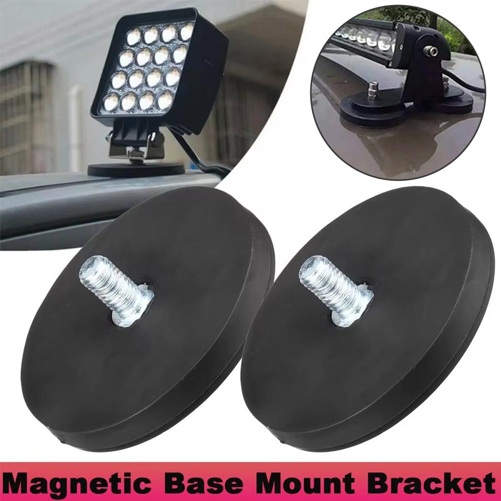 2PCS D43mm N35-52 Internal Thread Magnetic Base Mount Light Work Holder Offroad Clamp LED SUV Bar Bracket T7P8