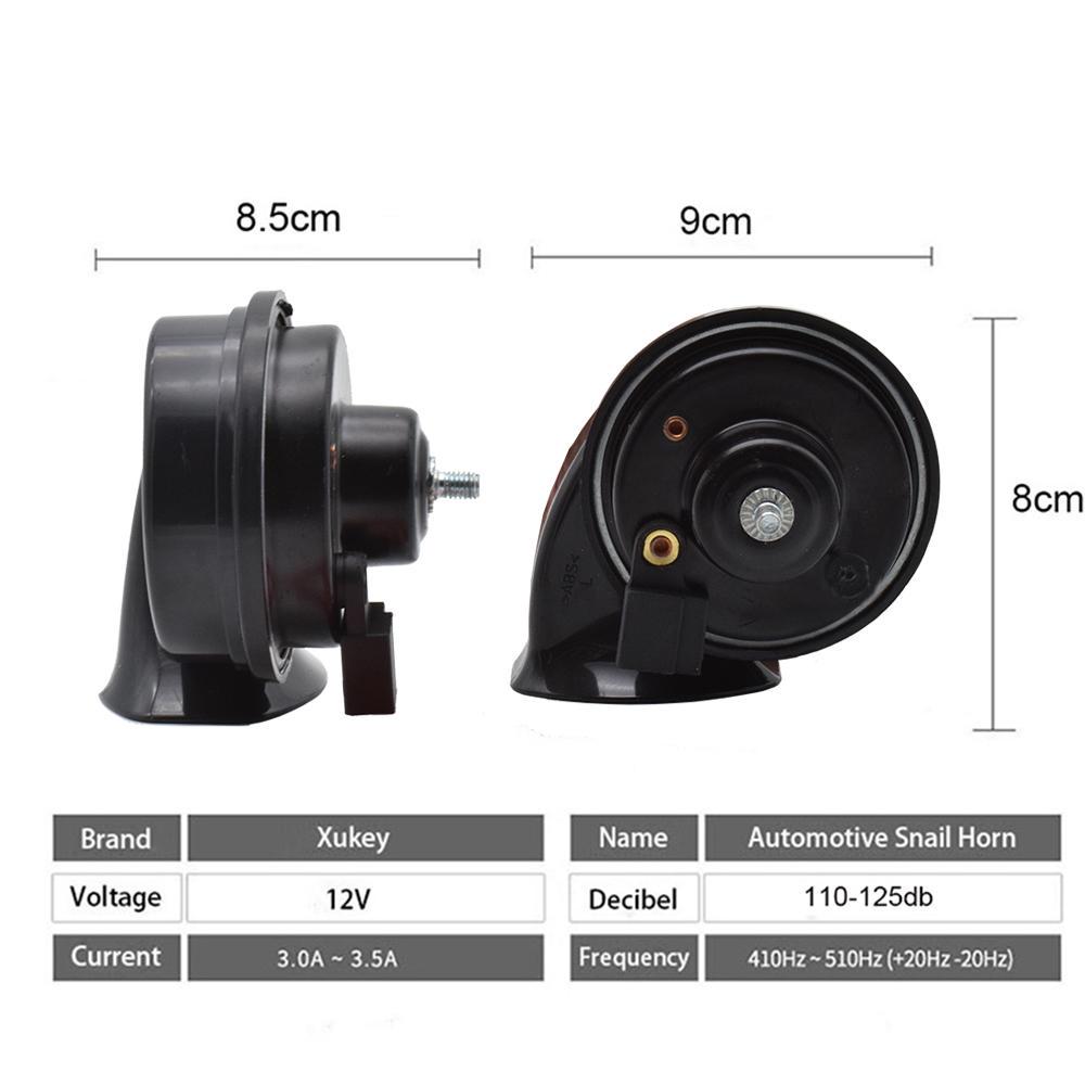Loud Waterproof Snail Type Horn 12V 110-125db 410/510Hz High Low Tone Car Horns For Toyota Land Cruiser J100 J200 1997-2020