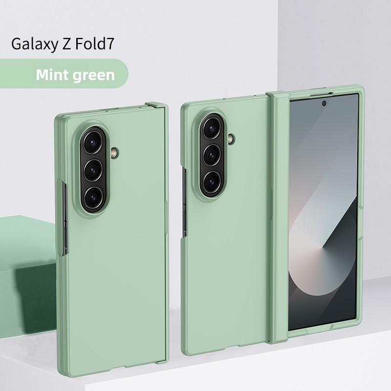 PC Skin Texture Hard Shell Hinge Protection Phone Case for Samsung Galaxy Z Fold 7 6 5 3 4 ZFold7 Full Package Protective Cover