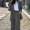 Wide-leg Pants Suit Suit Women's Spring and Autumn Fashion Temperament British Style Casual Fried Street Professional Small Suit