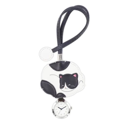 

Котовник Спящий кот Подвесные часы E00524S-6 WH/BK Женские карманные часы