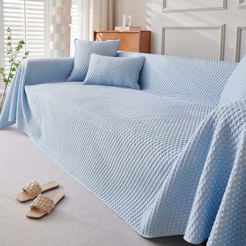 Ice Silk Mat Sofa Cover Cloth Summer Cool Sofa Towel Simple Gray Stain-Resistant Sofa Cover Towel Sofa Cover Blanket