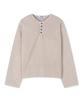 Eonyujeulaeb Washed Rib Henley Long Sleeve [Grey]
