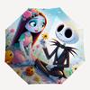 1 Auto Open Jack Skellington, Sally Themed Colorful 8-rib Portable Umbrella for Men and Women, A Compact Commuting Companion Suitable for Da