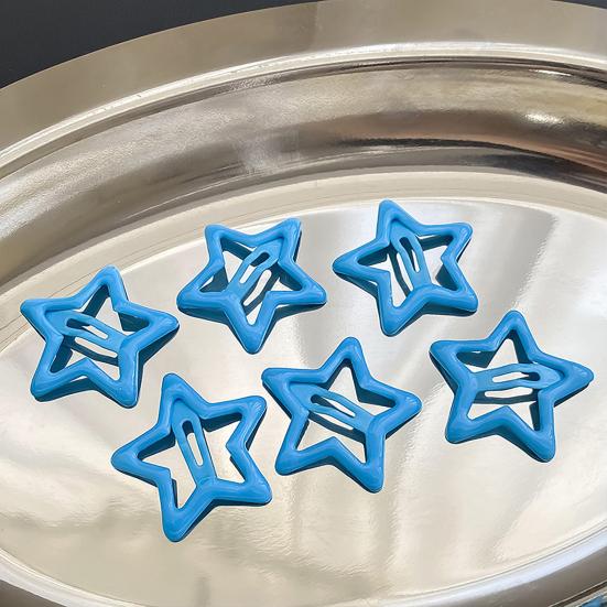 10Pcs Girl Hairpin Versatile Star-Shaped BB Clips Macaron Color Small Hair Pins Stable Hold Hair Accessories