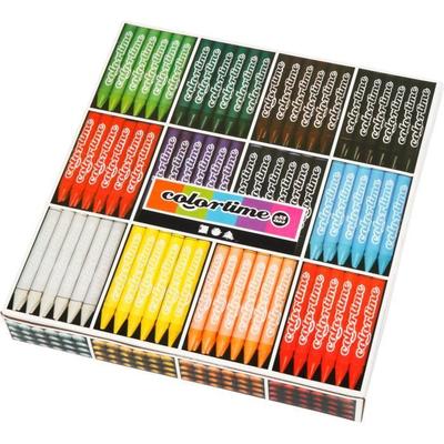 Wax Crayons - OIL PASTEL - Multicoloured - Fine Tip - Set of Several Crayons