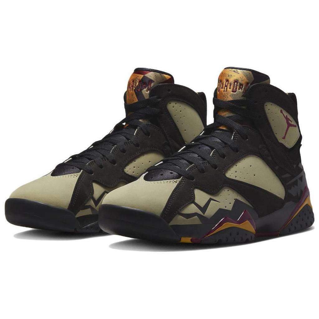 Air Jordan 7 Retro Black Olive Men Sneakers Cherrywood-Red Neutral-Olive Chutney DN9782-001