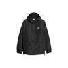 Kapuzen-Windbreaker Unifarben Lässig Langarmjacke Herrenjacken Schwarz 622187-01