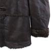 Armani Jeans Fake Leather Jacket USA 4 Dark Brown Fur Lining Men's Used