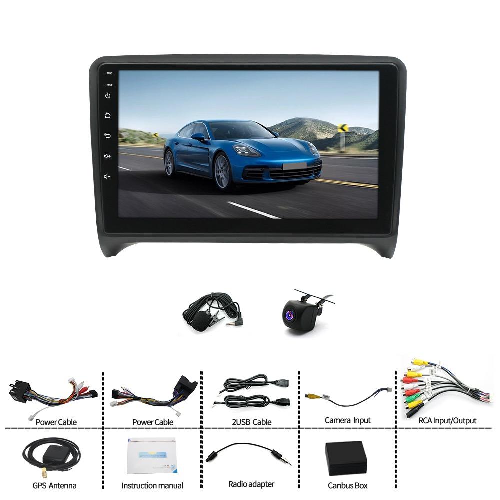 9-tolline autostereo raadio Car-play GPS-navigatsioon ühilduv TT MK2 2006-2014 jaoks Android 14