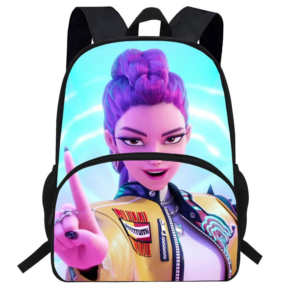 Hunters Demon Kpop Cartoon School Backpack Durable Material Anti Shock Students