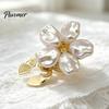 DIY Crafting Accessories Pearl Flower Button Cover, Clip On Covers for Women, Detachable Shirt Decorative Metal Clips, White Cufflink Accessory