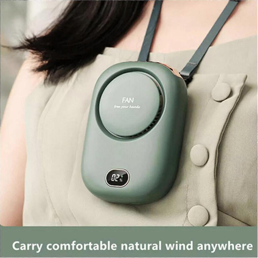 Portable Mini USB Hanging Neck Fan - Rechargeable Cooling Air Cooler with Adjustable Speeds and Versatile Design