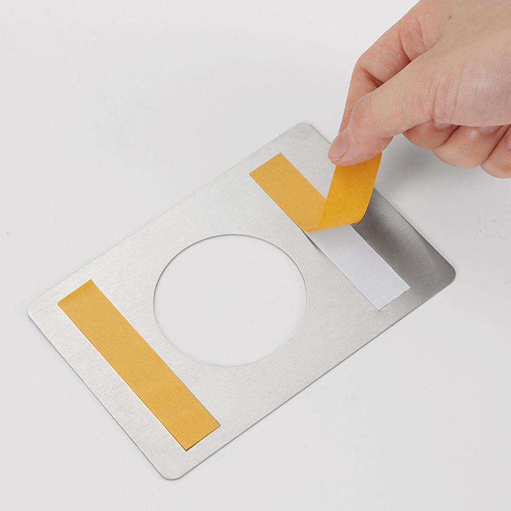 2Pcs Door Reinforcement Plate Door Handle Cover Filler Fixing Repair Backplate Square Scar Plates for Door Knob