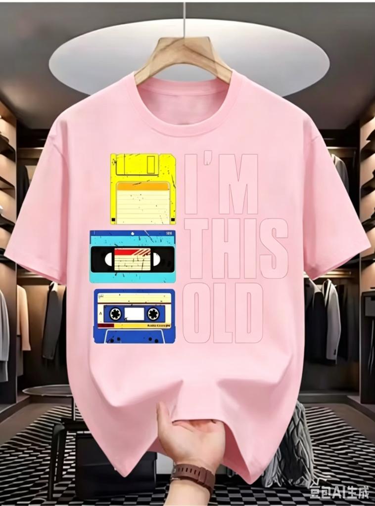 Im This Old Retro Tech Tshirt Vintage Floppy Disk Vhs Cassette Tape Graphic Funny Black Tee 90s Nostalgia Short Sleeve Gift