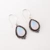 Milky Opal Gemstone 925 Sterling Silver Handmade Jewelry Earrings 1.6" For Gift EE-164-18