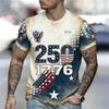 Sommer Herren 3D-Druck Rundhals-T-Shirt