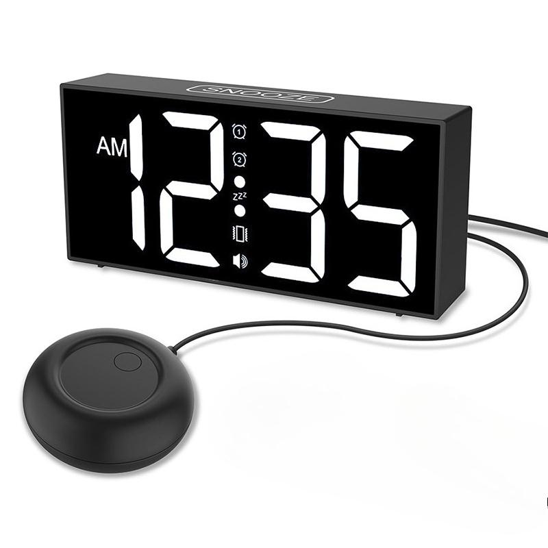 

LED Alarm Clock Multifunctional Electronic Shaker Clock Bedside Digital Luminove Clocks Modern Minimalist Designer Desktop Clock белый