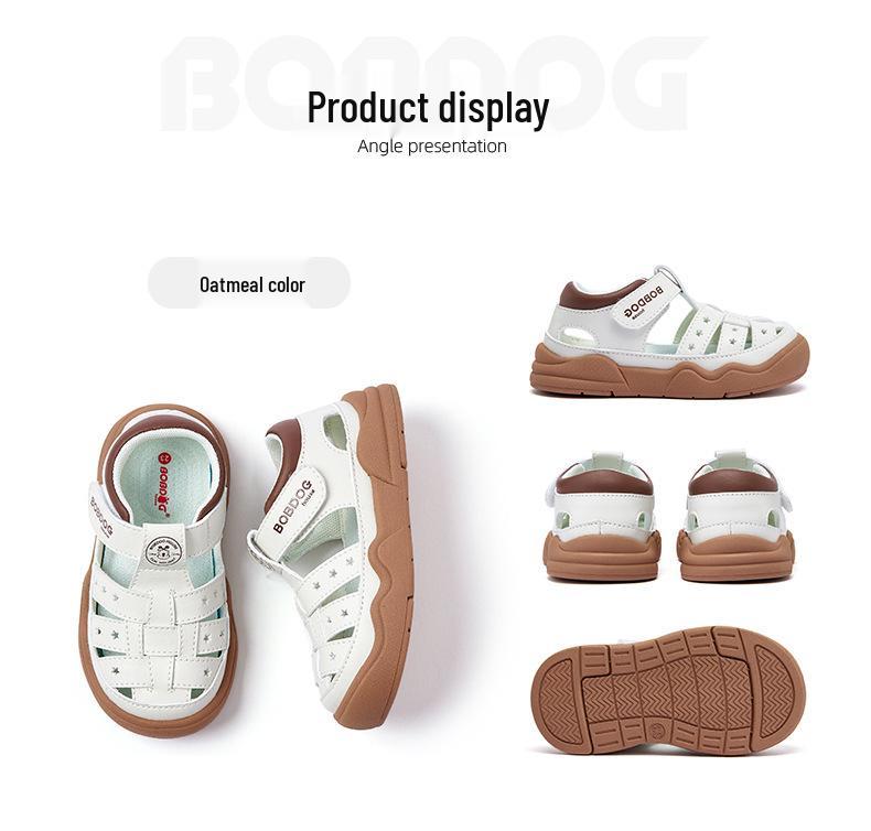 Babu Dou 2025 Summer Closed-Toe Sandals for Boys & Girls - Toddler Walking Shoes