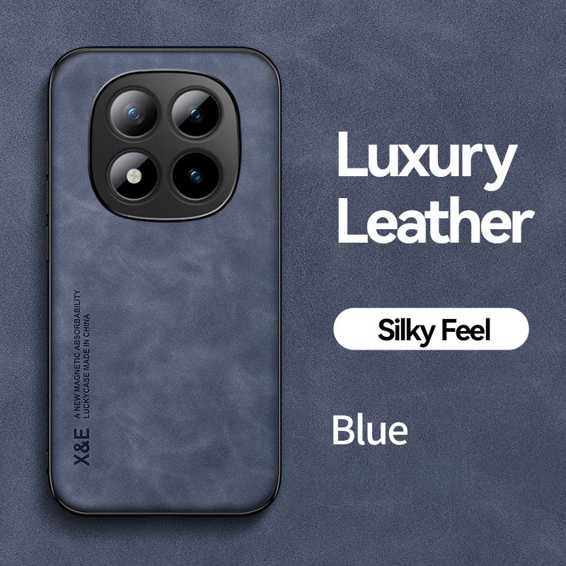KEYSION Luxury Retro PU Leather Phone Case for Redmi Note 15 Pro + 5G Silicone+PC Shockproof Phone Cover for Redmi Note 15 4G 5G