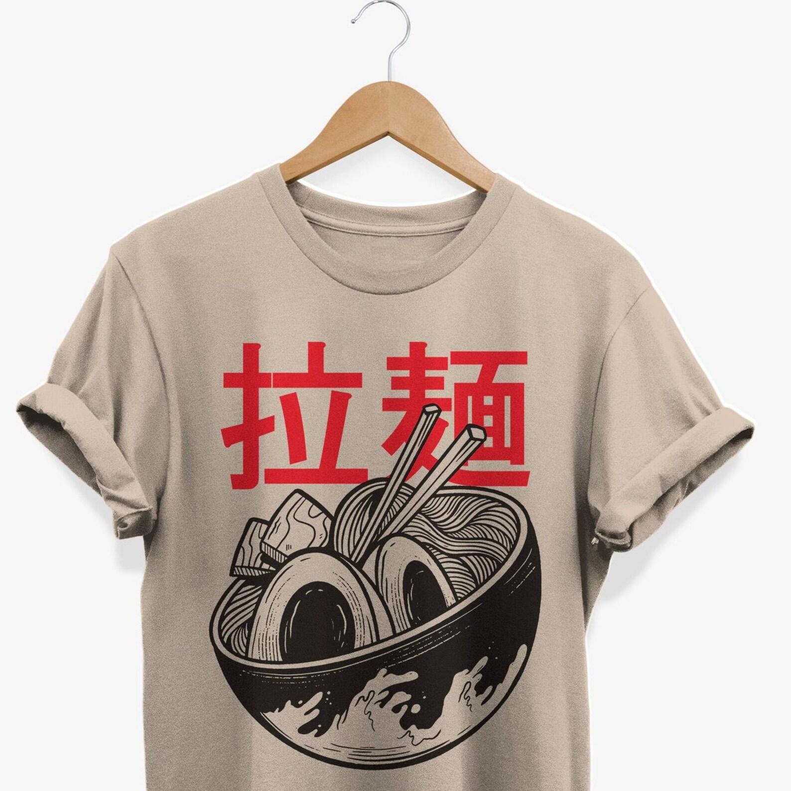 Kawaii Ramen Bowl T-shirt: Retro Japanese Foodie Gift M