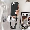 Imitation Liquid Three-strand Lanyard Mobile Phone Case for Iphone15 Crossbody Case Apple 13 Portable Rope Silicone Protective Case