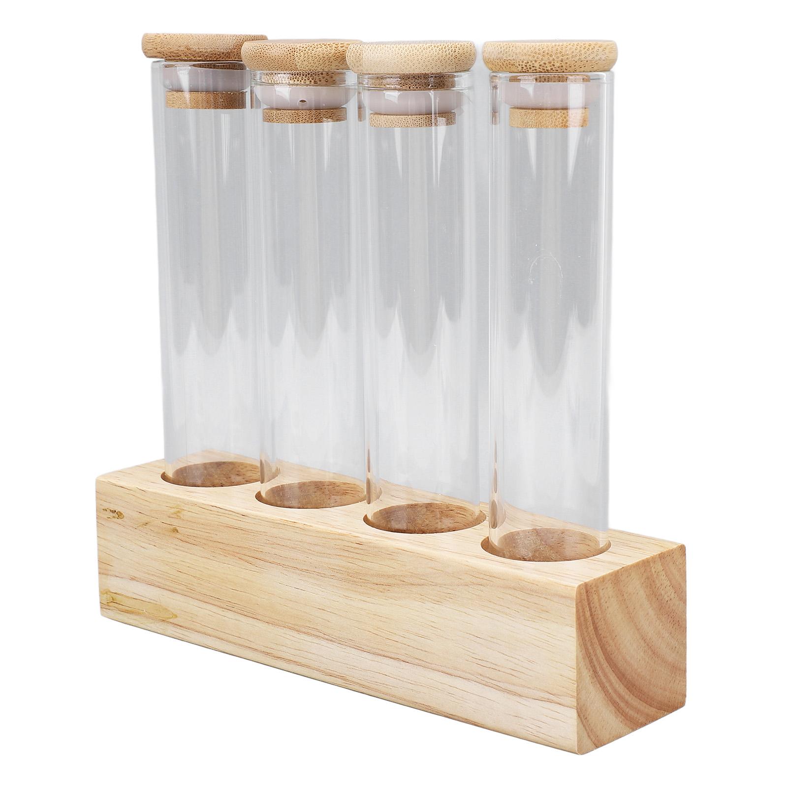 

Coffee Bean Jars Canisters Coffee Storage Containers with Solid Wood Base Airtight Lids Single Dose Coffee Bean Storage L