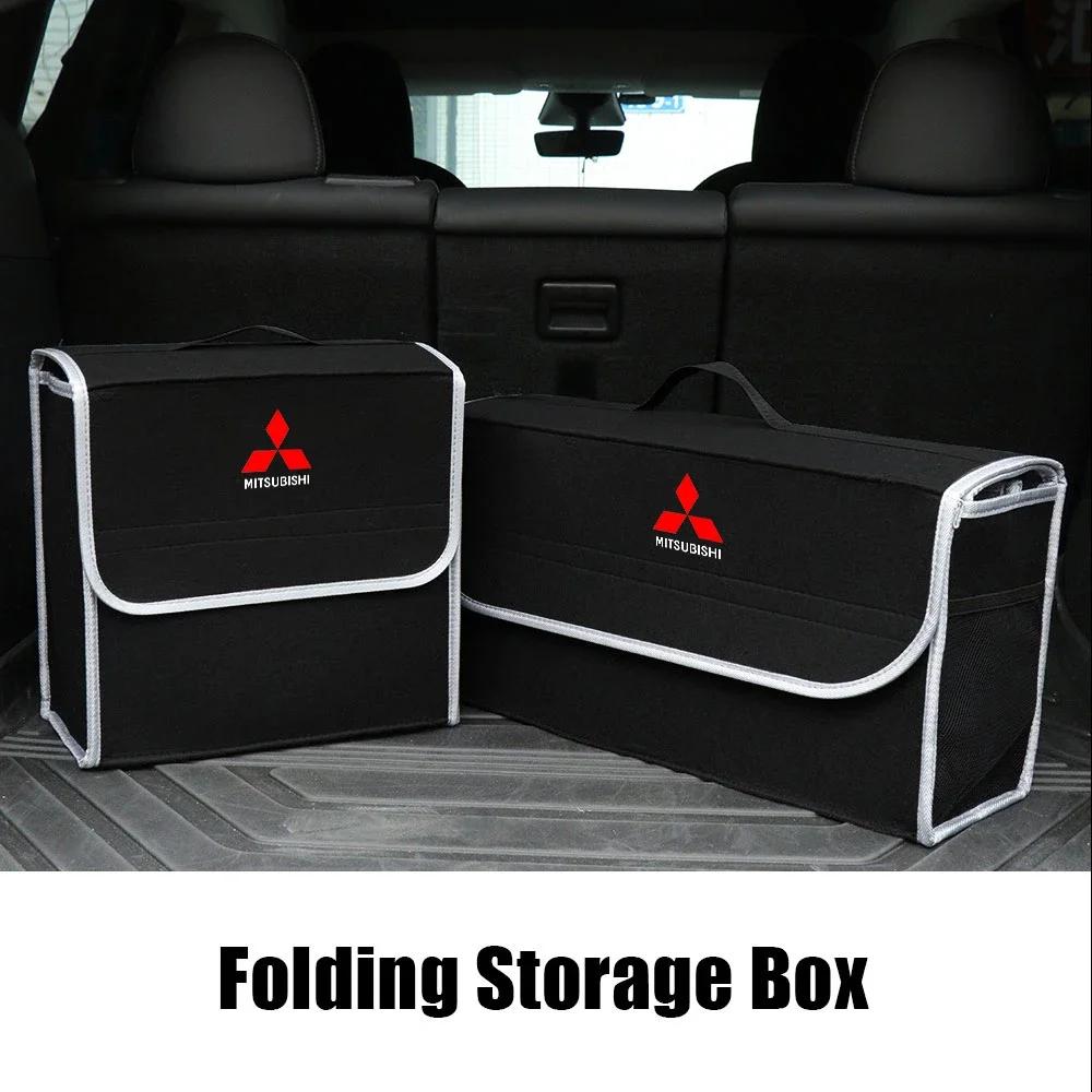 Center Hub Cap Car Soft Felt Storage Bag Organizer Cars Foldable Trunk Car for Mitsubishi ASX Sport Attrage Lancer L200 Pajero
