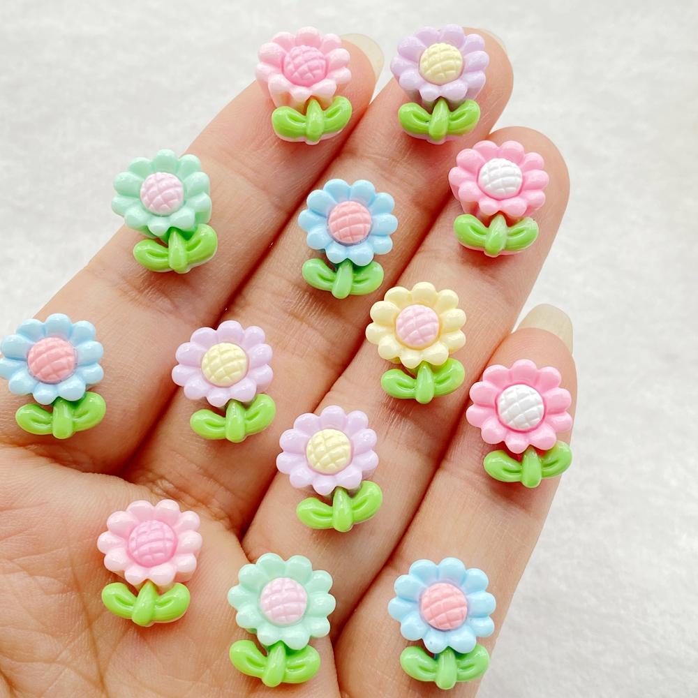 

30Pcs Cute Cartoon Small Chrysanthemum Flat Back Resin Scrapbooking DIY Jewelry Craft Decoration Accessorie
