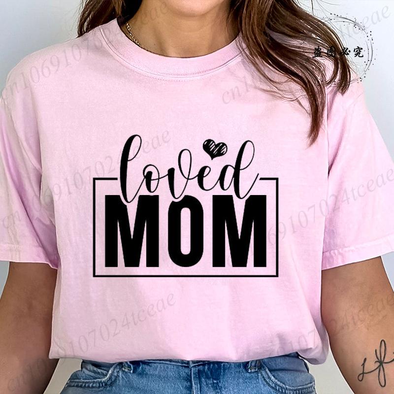 Funny Mom Life Design Graphic T Shirts Women Blessed Mama Mom Quotes Streetwear Tee Shirt Short Sleeve Clothing O Neck T Shirt