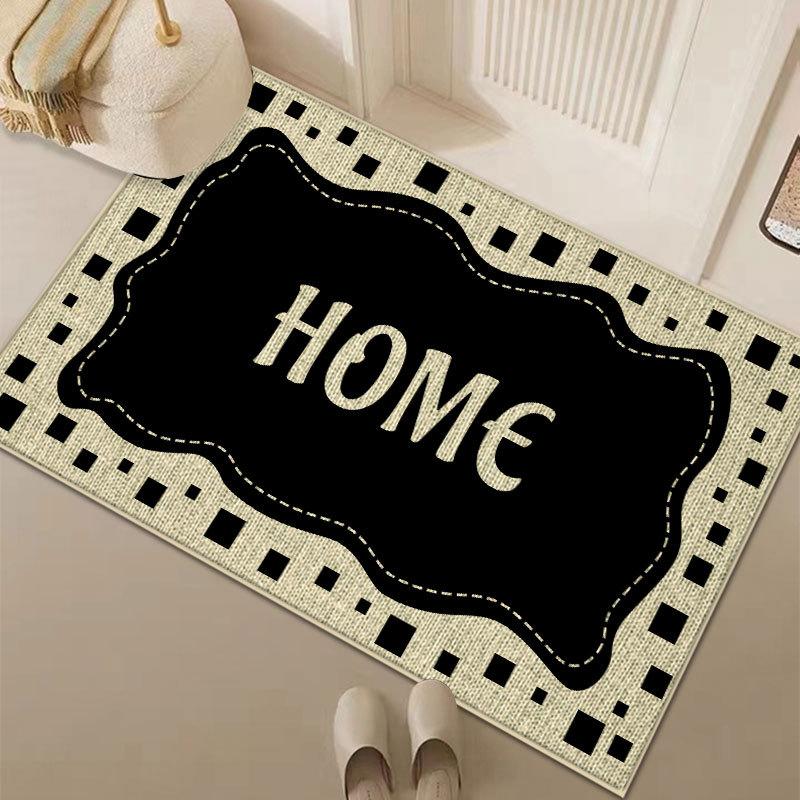 Linen Entry Door Mat Anti Slip Foot Mat At The Entrance Household Kitchen Mat Dirt Resistant Door Mat