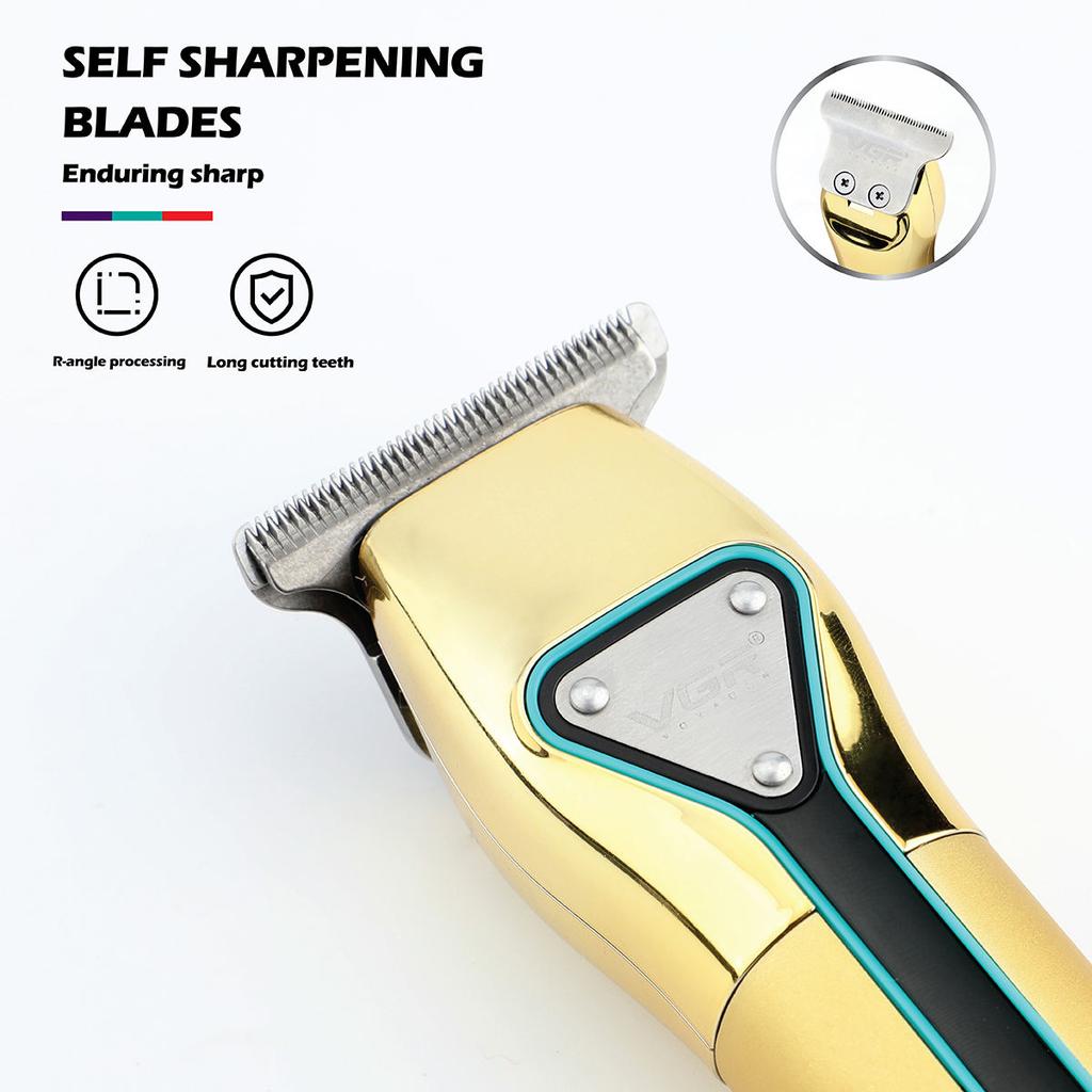New VGR V-960 Hair Clipper Metal Hair Trimmer Professional Beard Shaver USB Rechargeable Haircut Machine Cordless Trimmer for Men Home Razor Shaver